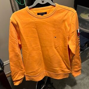 Orange Tommy Hilfiger Sweatshirt,   Brand New,   Size: Small